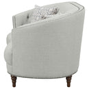 Coaster Furniture Avonlea 505642 Upholstered Sloped Arm Loveseat - Grey Fabric IMAGE 4