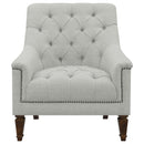  Coaster Furniture Avonlea 505643 Fabric Upholstered Sloped Arm Chair - Grey Fabric IMAGE 2