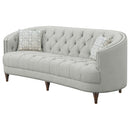  Coaster Furniture Avonlea 505641 Upholstered Sloped Arm Sofa - Grey Fabric IMAGE 3