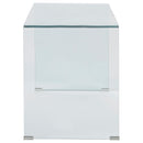  Coaster Furniture Ripley 801581 47-inch Tempered Bent Glass Writing Desk - Clear IMAGE 4