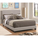  Coaster Furniture Dorian 300763F Faux Leather Upholstered Full Panel Bed - Grey IMAGE 1