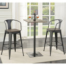  Coaster Furniture Cavalier 100737 Metal Bar Chair - Dark Elm and Matte Black (Set of 2) IMAGE 10