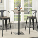  Coaster Furniture Cavalier 100730 Square 24-inch Pub Height Bistro Bar Table - Dark Elm IMAGE 2