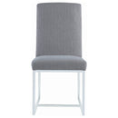  Coaster Furniture Mackinnon 107143 Upholstered Dining Side Chair - Grey (Set of 2) IMAGE 2