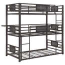 Coaster Furniture Rogen 460394T Metal Twin Triple Bunk Bed - Dark Bronze IMAGE 1