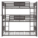  Coaster Furniture Rogen 460394T Metal Twin Triple Bunk Bed - Dark Bronze IMAGE 2