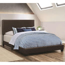  Coaster Furniture Dorian 300762F Faux Leather Upholstered Full Panel Bed - Brown IMAGE 1