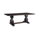  Coaster Furniture Parkins 107411 Rectangular 86-inch Dining Table - Rustic Espresso IMAGE 3