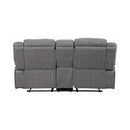  Coaster Furniture Higgins 602262 Upholstered Motion Reclining Loveseat - Grey IMAGE 4