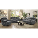  Coaster Furniture Higgins 602261 Upholstered Motion Reclining Sofa - Grey IMAGE 7