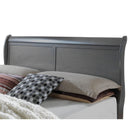  Color_Grey Size_Queen -- Furniture of America Louis Philippe Sleigh Bed IMAGE 2