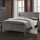  Color_Grey Size_Queen -- Furniture of America Louis Philippe Sleigh Bed IMAGE 4