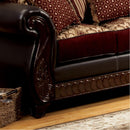  Furniture of America Franklin Stationary Fabric and Leather Look Sofa SM6106N-SF IMAGE 2