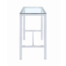  Coaster Furniture Tolbert 104873 Rectangular 47-inch Glass Top Pub Bar Table - Chrome IMAGE 3