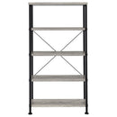  Coaster Furniture Analiese 801546 63-inch 4-shelf Bookshelf - Grey Driftwood IMAGE 2