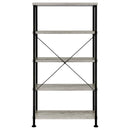  Coaster Furniture Analiese 801546 63-inch 4-shelf Bookshelf - Grey Driftwood IMAGE 5