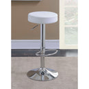  Coaster Furniture Ramses 102550 Adjustable Backless Bar Stool - Chrome and White IMAGE 5