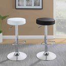  Coaster Furniture Ramses 102550 Adjustable Backless Bar Stool - Chrome and White IMAGE 6