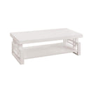  Coaster Furniture Schmitt 705708 Rectangular Coffee Table - White High Gloss IMAGE 1