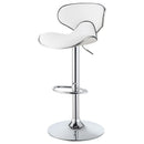  Coaster Furniture Edenton 120389 Upholstered Adjustable Bar Stool - White (Set of 2) IMAGE 4