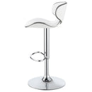 Coaster Furniture Edenton 120389 Upholstered Adjustable Bar Stool - White (Set of 2) IMAGE 5