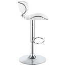  Coaster Furniture Edenton 120389 Upholstered Adjustable Bar Stool - White (Set of 2) IMAGE 7