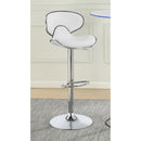  Coaster Furniture Edenton 120389 Upholstered Adjustable Bar Stool - White (Set of 2) IMAGE 8
