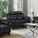  Coaster Furniture Finley 506552 Upholstered Padded Arm Tufted Loveseat - Black IMAGE 7