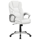  Coaster Furniture Kaffir 801140 Upholstered Adjustable Home Office Desk Chair - White IMAGE 2