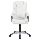  Coaster Furniture Kaffir 801140 Upholstered Adjustable Home Office Desk Chair - White IMAGE 3