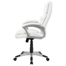  Coaster Furniture Kaffir 801140 Upholstered Adjustable Home Office Desk Chair - White IMAGE 5