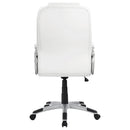  Coaster Furniture Kaffir 801140 Upholstered Adjustable Home Office Desk Chair - White IMAGE 6