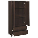  Coaster Furniture Wadeline 950724 2-door Tall Accent Storage Cabinet - Rustic Tobacco IMAGE 2