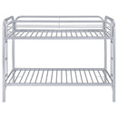  Coaster Furniture Morgan 2256V Metal Twin Over Twin Bunk Bed - Silver IMAGE 2