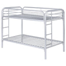  Coaster Furniture Morgan 2256V Metal Twin Over Twin Bunk Bed - Silver IMAGE 3