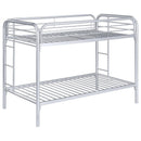  Coaster Furniture Morgan 2256V Metal Twin Over Twin Bunk Bed - Silver IMAGE 5