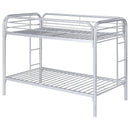 Coaster Furniture Morgan 2256V Metal Twin Over Twin Bunk Bed - Silver IMAGE 6