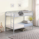  Coaster Furniture Morgan 2256V Metal Twin Over Twin Bunk Bed - Silver IMAGE 8
