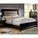  Color_Black/ Taupe Size_California King -- Furniture of America Golva Upholstered Panel Bed IMAGE 1