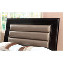  Color_Black/ Taupe Size_California King -- Furniture of America Golva Upholstered Panel Bed IMAGE 2
