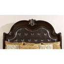  Color_Brown Cherry Size_King -- Furniture of America Fromberg King Upholstered Sleigh Bed IMAGE 2