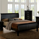  Color_Black Size_Twin -- Furniture of America Louis Philippe Twin Sleigh Bed CM7866BK-T-BED IMAGE 1