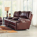  Catnapper Wembley Power Reclining Leather Loveseat with Console 764589 1283-19/3083-19 IMAGE 1