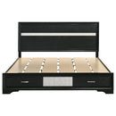  Coaster Furniture Miranda 206361KE 51-inch Wood Eastern King Storage Panel Bed - Black IMAGE 3