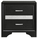  Coaster Furniture Miranda 206362 2-Drawer Nightstand - Black IMAGE 2