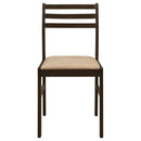  Coaster Furniture Bucknell 130005 3-piece Round Drop Leaf Dining Table Set - Cappuccino IMAGE 5