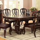  Furniture of America Bellagio Dining Table with Pedestal Base CM3319T-TABLE IMAGE 1