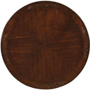  Furniture of America Round Elana Dining Table with Pedestal Base CM3212RT-TABLE IMAGE 3