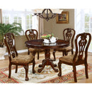  Furniture of America Round Elana Dining Table with Pedestal Base CM3212RT-TABLE IMAGE 4