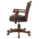  Coaster Furniture Turk 100872 Upholstered Swivel Dining and Game Chair - Tobacco IMAGE 4